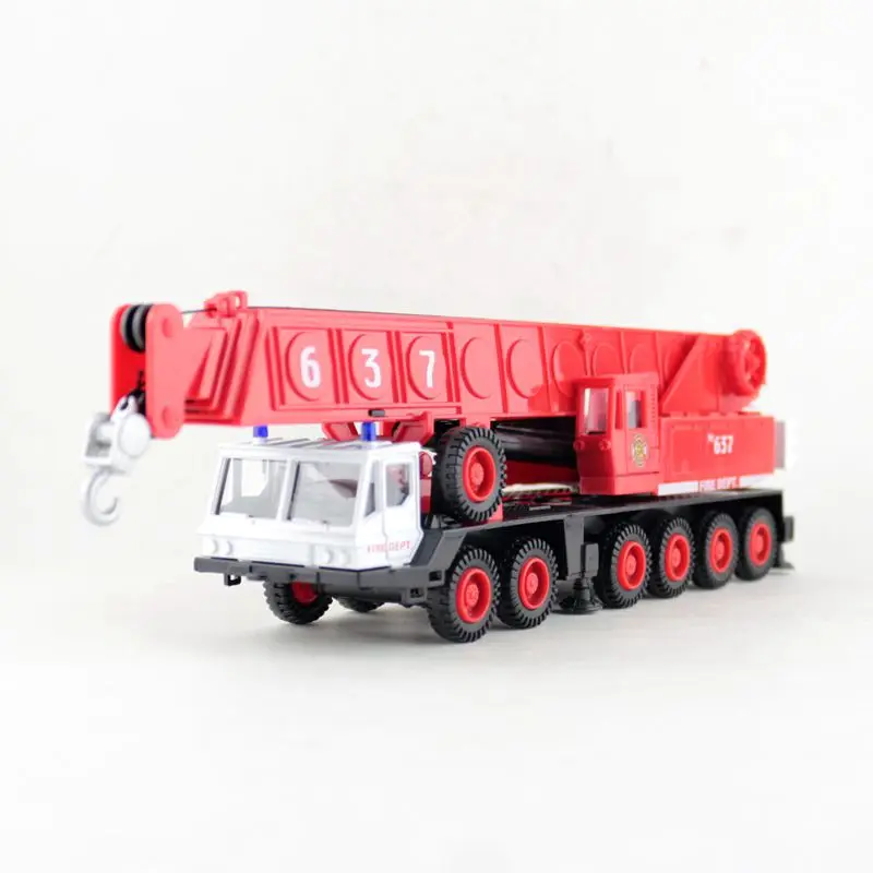Высокая моделирования сплава Инженерная модель автомобиля, 1: 60 сплав тяжелый кран, пожарный кран Модель, сильный грузовик