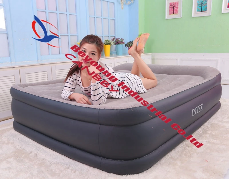 Intex Роскошная подушка для отдыха, надувная кровать королевского размера со встроенным электрическим насосом