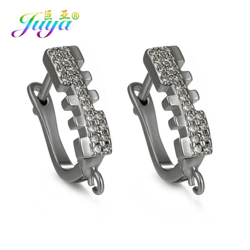 Metal Black Juya серьги женские ювелирные изделия фурнитура золото/серебро рычаг назад серьги крюк застежка аксессуары для креативных ювелирных изделий серьги - Цвет: Metal Black