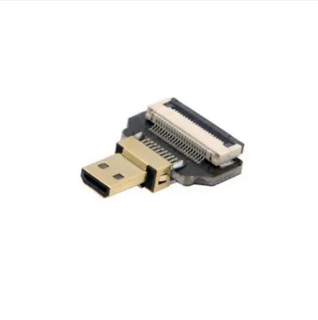 FPV микро HDMI Тип D вверх и вниз Угловой 90 градусов Мужской Женский Разъем для HDTV