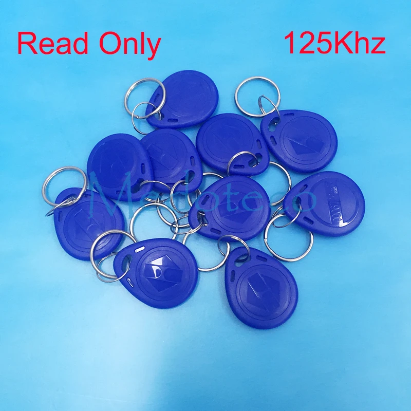 100 шт. 125 кГц rfid брелоки карта голубого цвета TK4100 чип считывание только доступа