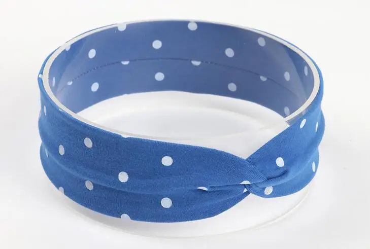 style 4 blue Милая Детская повязка на голову с бантиками, одноцветная эластичная повязка на голову для новорожденных девочек, нейлоновая лента для волос для младенцев, Детские аксессуары для волос - Цвет: style 4 blue