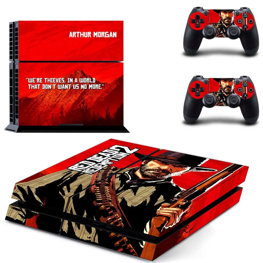 Red Dead Play station 4 PS4 наклейки для PlayStation консоли контроллера Скины Виниловые кожи