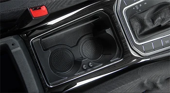 Black Brushed Для VW спортивный фургон Golf держатель стакана воды панель Крышка отделка рамка матовая - Название цвета: Black Brushed