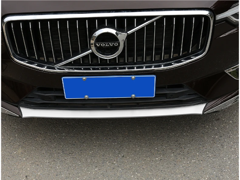Для VOLVO XC60 нержавеющая сталь Передний+ задний бампер диффузор защитные бамперы для губ Защитная крышка противоскользящая пластина