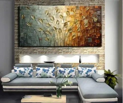 Современный абстрактный огромный Фотофон на холсте-дерево с ножом (без рамки) |