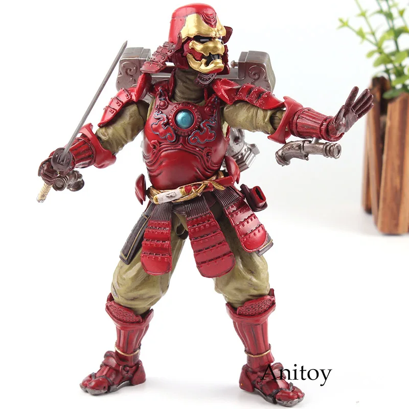 Манга реализации фигурка Marvel Самурай Kou Tetsu-Самурай Железный человек Mk-3 ПВХ самурайская кукла модель игрушки 17,5 см