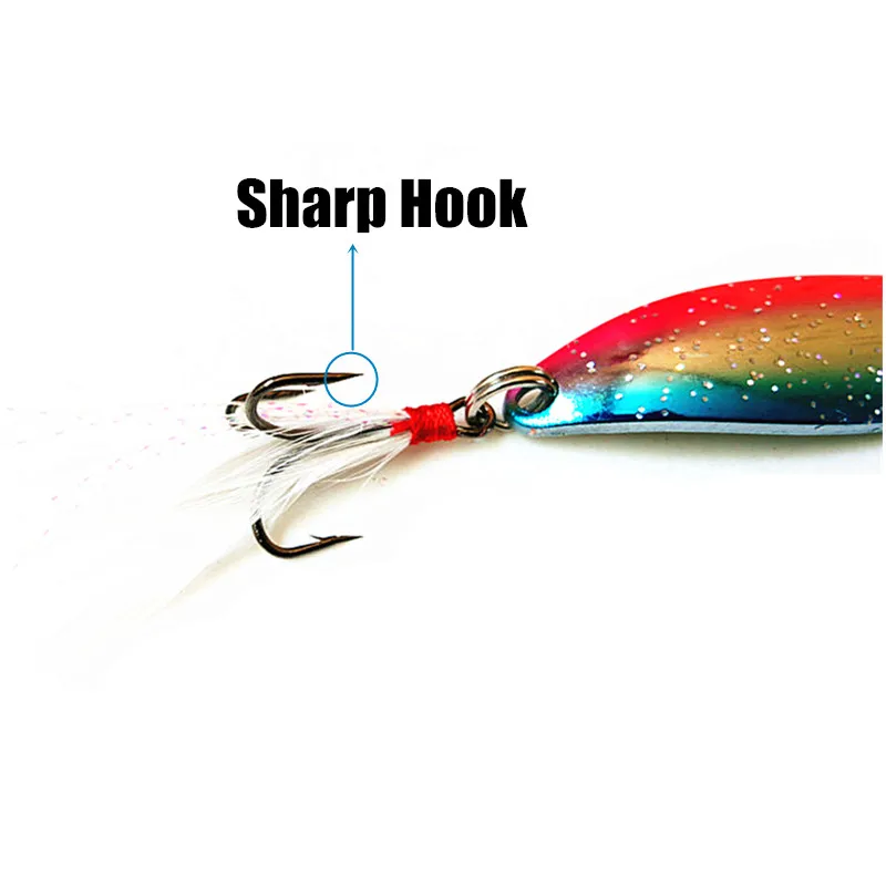

SUNMILE 1pcs 8.5g 14g17g Metal Spoon Fishing Lure For Bass Trout And Pike Hard Spoons Lures Jig Baits Pesca Peche Tackle