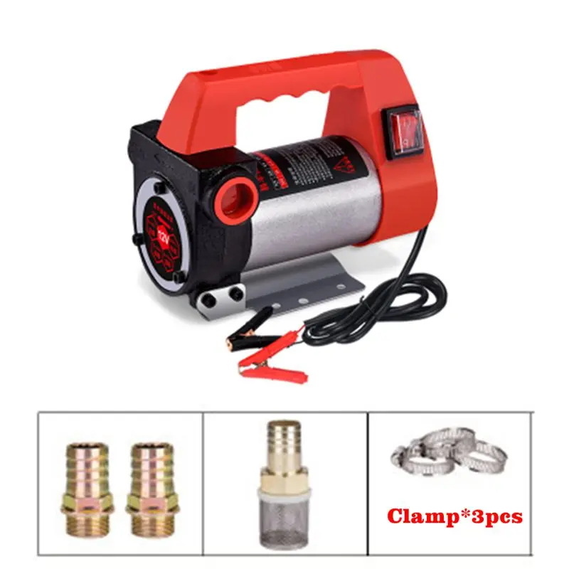 Мини DC 12 V/24 V 380W 65L/мин Электрическая Автоматическая коробка передач Масляный насос дизельного топлива, переводятся с помощью воды насос для всасывания масла