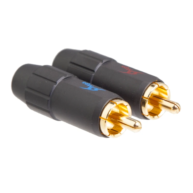HiFi MPS Flat 8B медный RCA разъем 24K позолоченный lotus head для кабеля 8 мм|plug lotus|plug goldplug rca |
