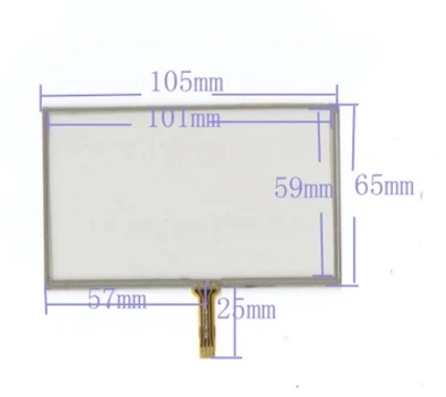 10pcs/lot New 4.3 inch resistive touch screen 105 * 65 mm ribbon cable line in the middle