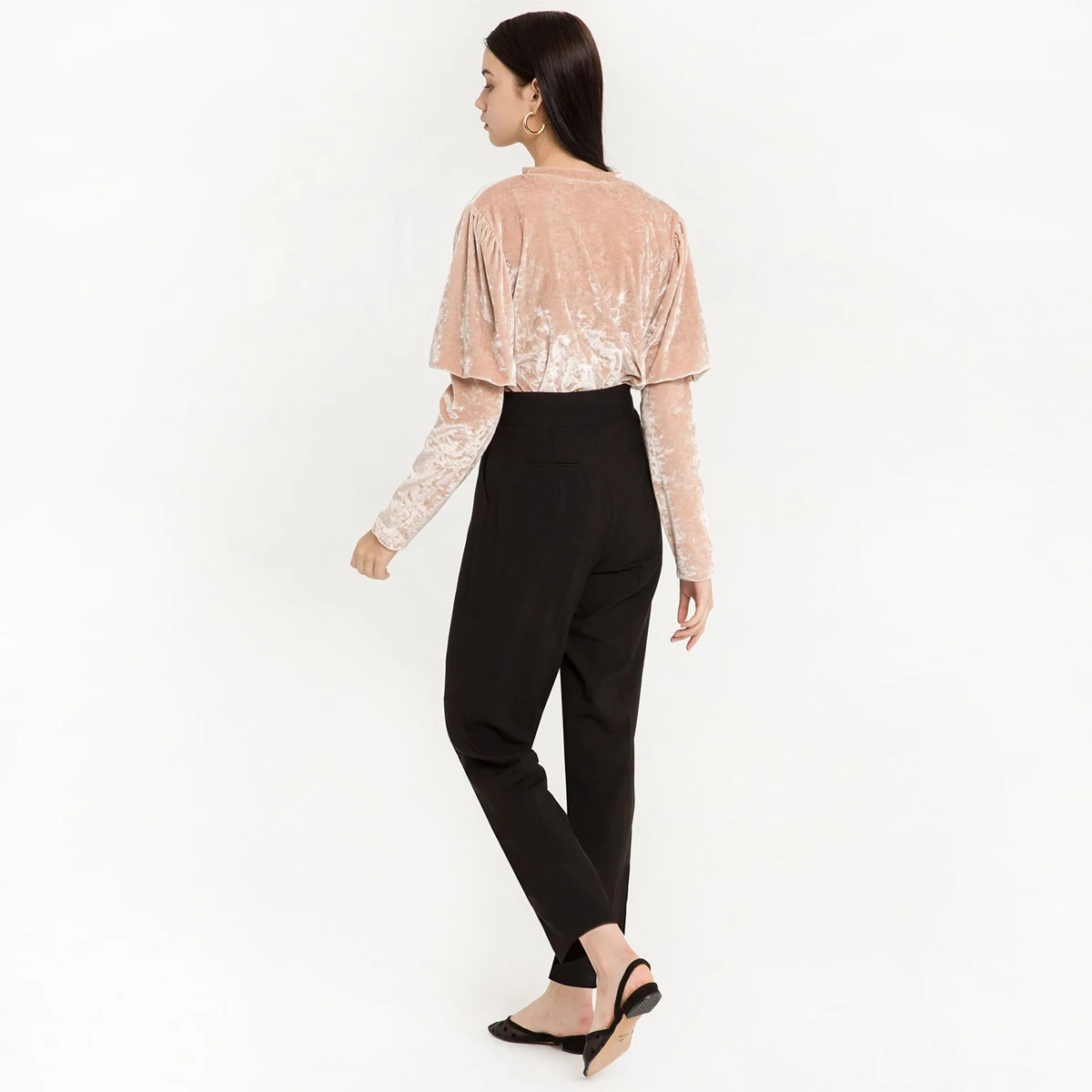zhizaolian Brand Woman Solid Black Pants Full Length Formal Regular Button Fly Straight 2018 Summer New Fashion | Женская одежда