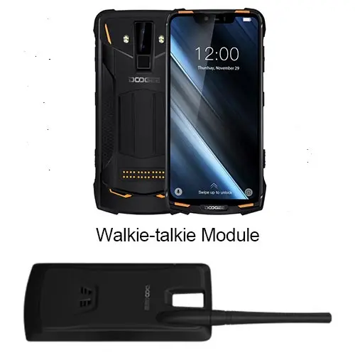 add walkie talkie IP68/IP69K DOOGEE S90 модульный прочный мобильный телефон 6,18 дюймов дисплей 5050 мАч Helio P60 Восьмиядерный 6 ГБ 128 ГБ Android 8,1 16,0 M Cam - Цвет: add walkie talkie