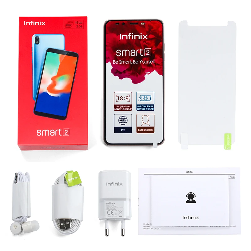 Смартфон Infinix Smart 2 16G 2G 5 дюймов двойная вспышка с низким освещением селфи