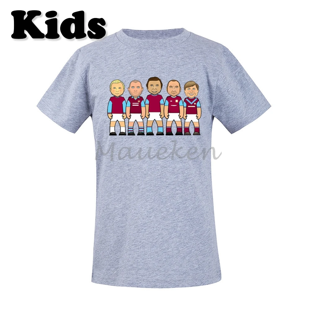 Детская футболка с надписью West legend Bobby Moore Tony Cottee Paolo Ham Di Canio Billy Bonds Trevor Brooking Julian Dicks