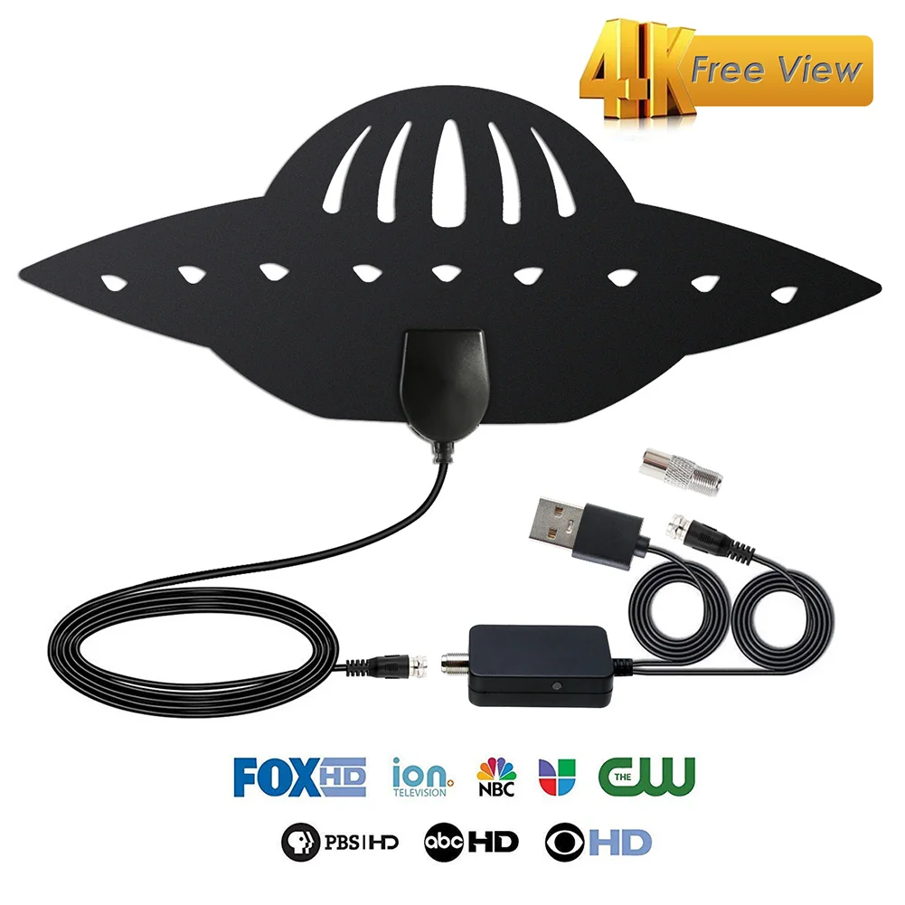 Антенна цифровой высокой четкости НЛО Дизайн HDTV Крытый 4 K 1080 P телевидение 100 Миля