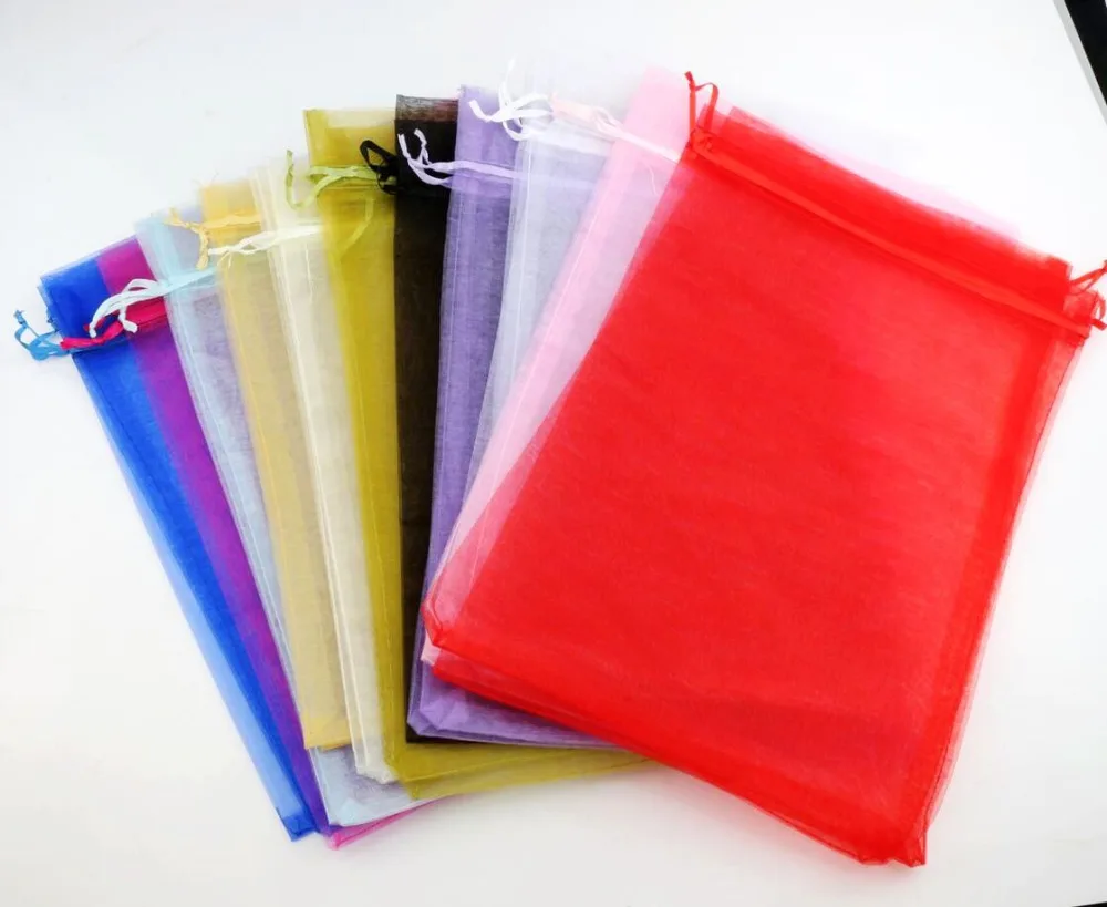 11 цветов прямоугольные мешки из органзы подарочные мешочки для винных бутылок