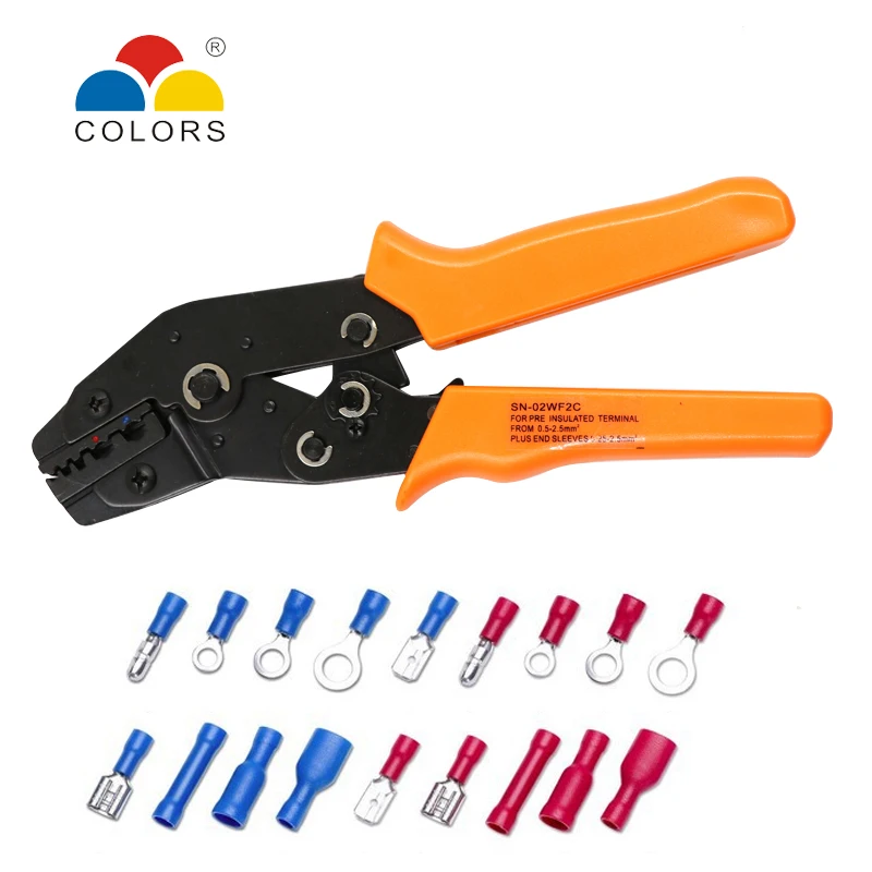 Обжимные Щипцы COLORS HSC8 SN 02WF2C 0 5 2 мм клещи для кабелей обжимные мини щипцы резки