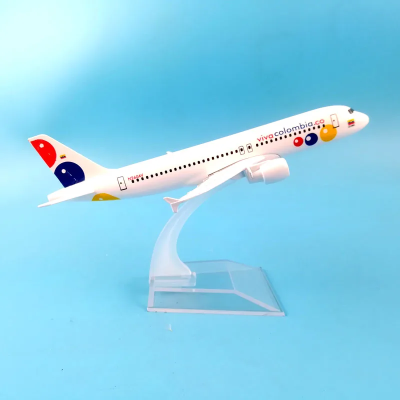 Модель пассажирского самолета VIVA COLOMBIA A320 модель 16 см из сплава рождественские