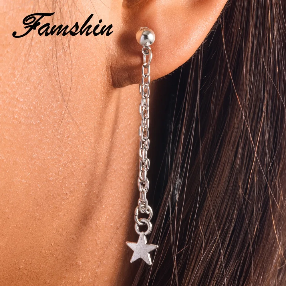 FAMSHIN новые модные ювелирные аксессуары золотой цвет звезда дизайн цепи угол