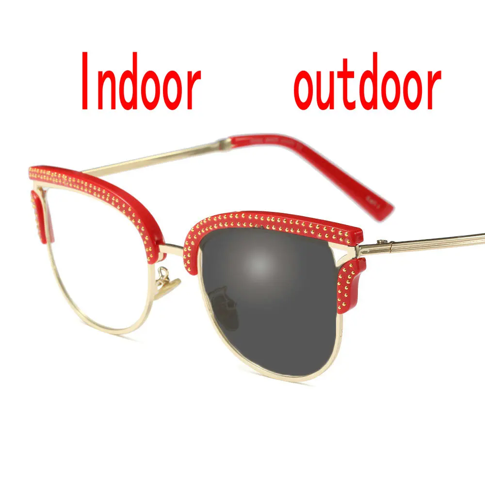 Круглые Солнцезащитные фотохромные Готовые мужские и женские оправа для очков