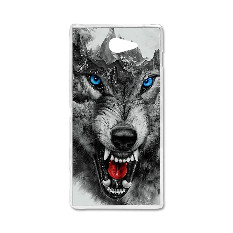 Силиконовый чехол для телефона, чехол для sony Xperia M2 D2302 S50H D2303 D2305 D2306, двойной чехол из ТПУ с милыми животными