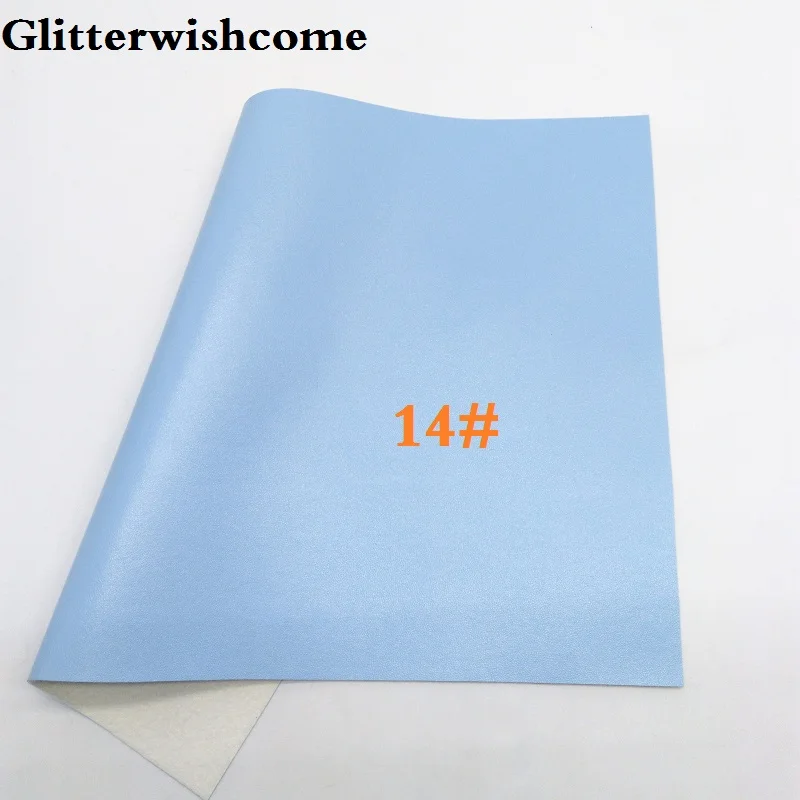 Glitterwishcome 21X29 см A4 размер винил для бантов наппа кожа Fabirc искусственная кожа листы для бантов, GM197A - Цвет: 14