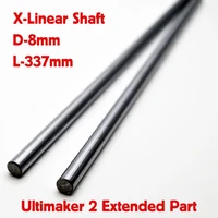 2pcs chrome harden x linear shaft 8mm length 337mm ultimaker 2 extended 3d printer parts 1012 linear rail