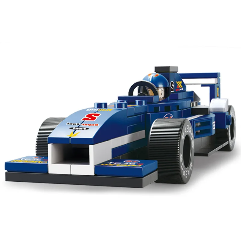 

Sluban Model Building Compatible B0351 196pcs Model Building Kits Classic Toys Hobbies 1:32 F1 Racing Car