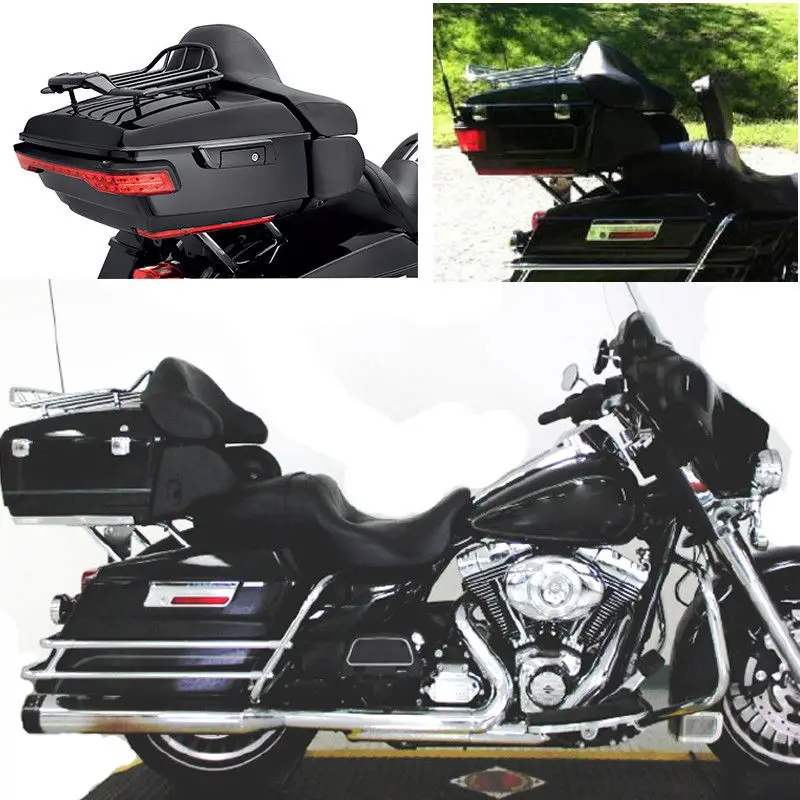 Багажная стойка для мотоцикла King Tour Pack багажная с верхней рейкой Harley Touring Model Road