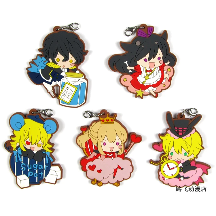 Pandora Hearts Oz. Vessalius Jack Ada Oscar. фигурка аниме модель резиновый брелок Подвеска 6