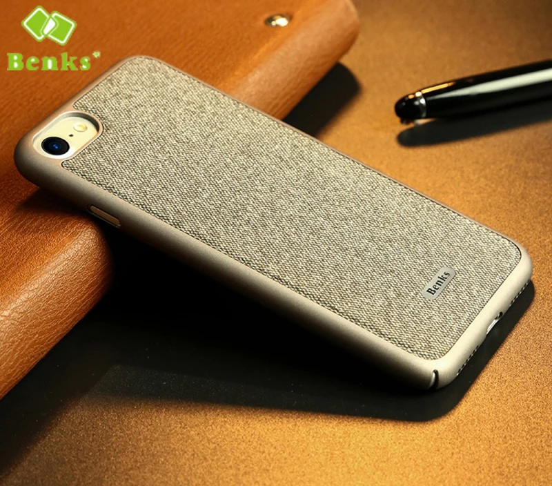 Benks для iPhone 8 Funda чехол бизнес стиль магнитный PC джинсовый защитный корпус задняя