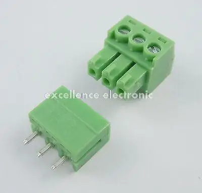 10 Pcs 3.81mm Pitch 3 Pin Straight Screw Pluggable Terminal Block Plug Connector | Обустройство дома