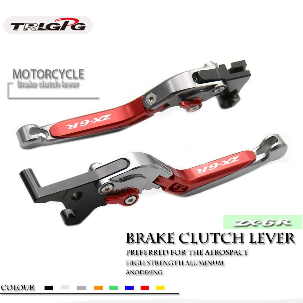 CNC Мотоцикл Складные рычаги сцепления для Kawasaki Ninja ZX6R ZX636R ZX6RR ZX 6RR 2000 2001 2002 2003