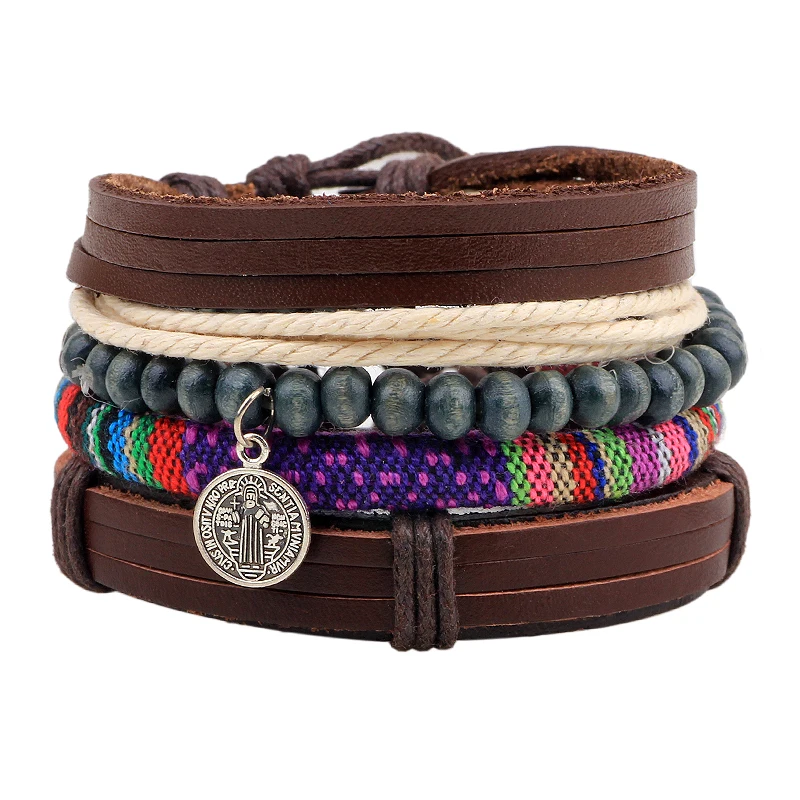 Linnor Винтаж Boho многослойный браслет из бисера богемский Племенной Плетеный