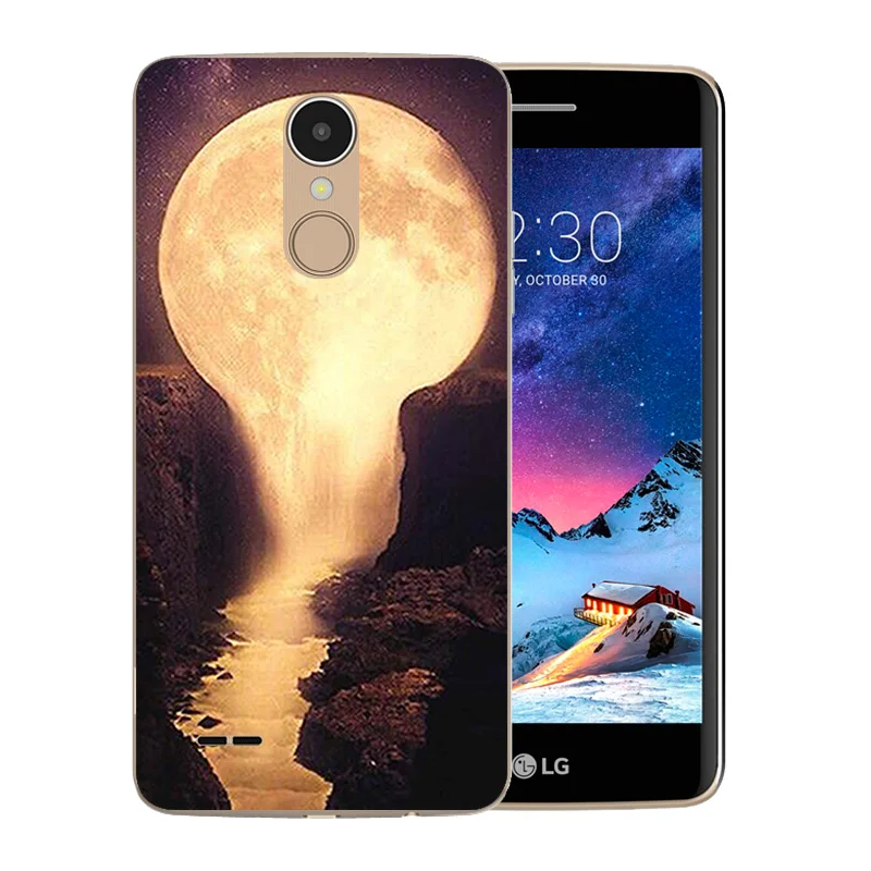 Чехол для LG K8 2017 мягкая силиконовая ТПУ Резиновая задняя крышка с узором ночного