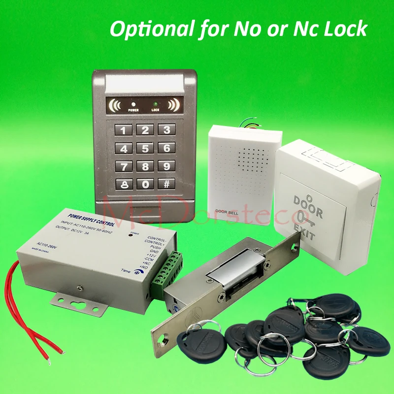 DIY Полный 125khz Rfid Клавиатура система контроля допуска к двери узкий тип без NC