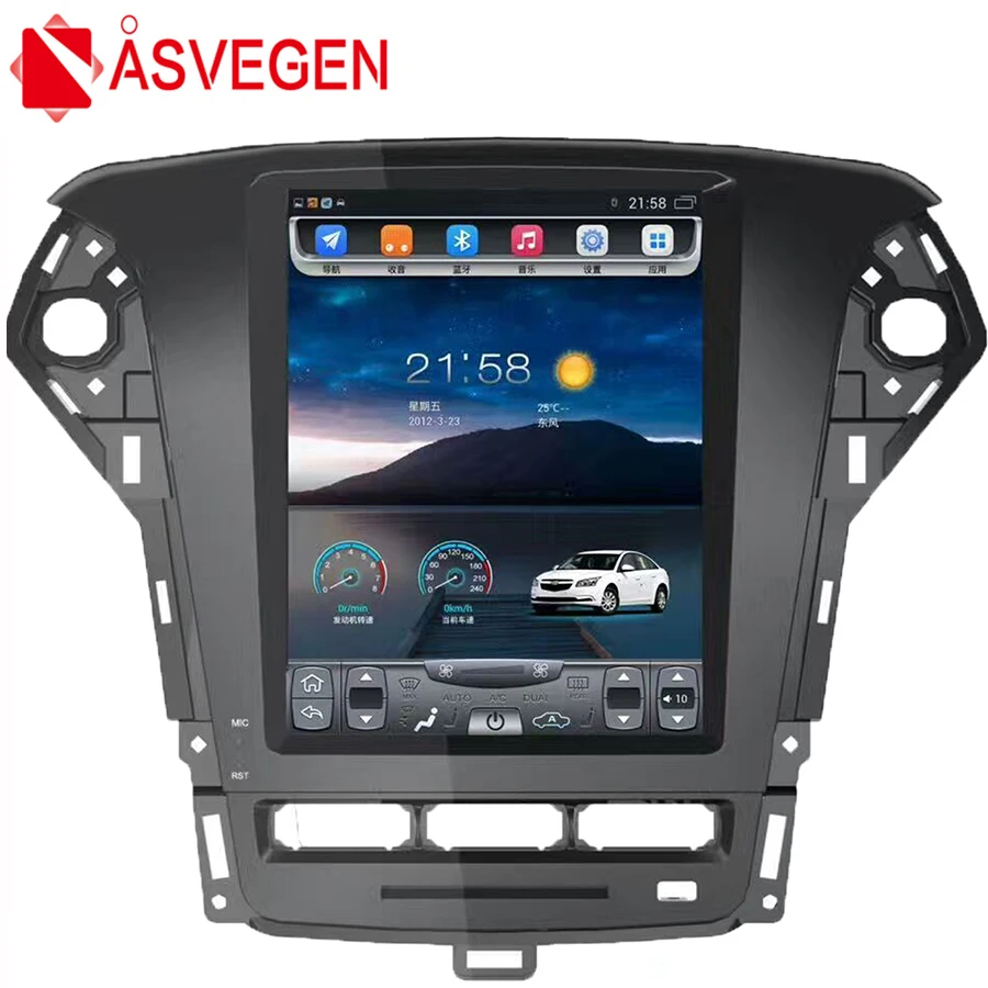 Asvegen для Ford Mondeo 2011 2012 2013 10 4 ''вертикальный экран Android 6 0 Автомобильный DVD GPS