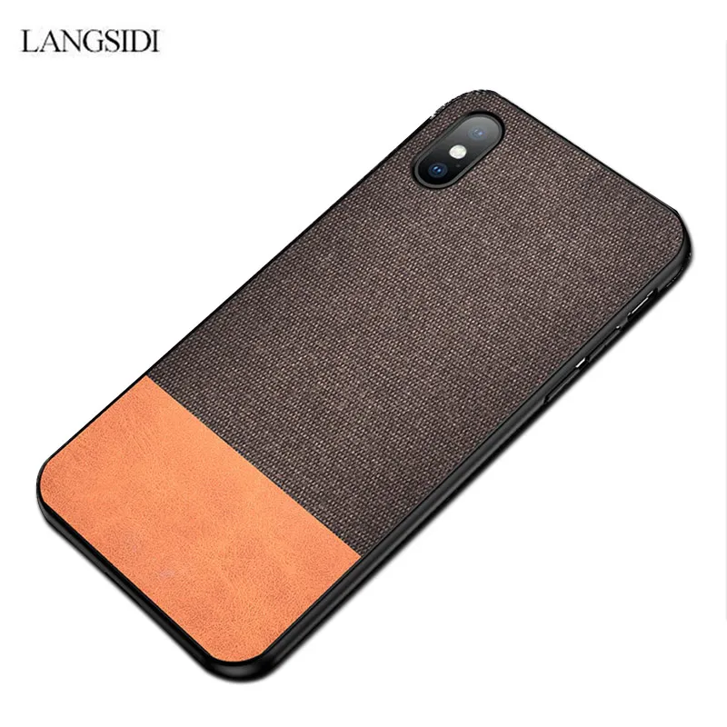 LANGSIDI сумка из ткани для iphone X XR XS максимальный чехол XS/XS Max 7 8 6 5 плюс S Фото Чехлы