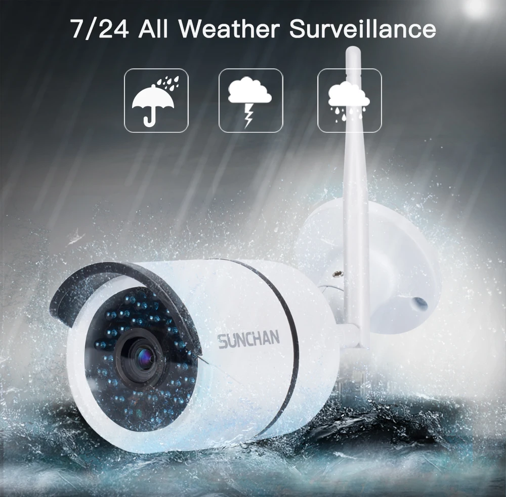 4CH CCTV система Беспроводная 1080P HD NVR 4 шт. 1.3MP 960P ИК наружная Водонепроницаемая P2P Wifi