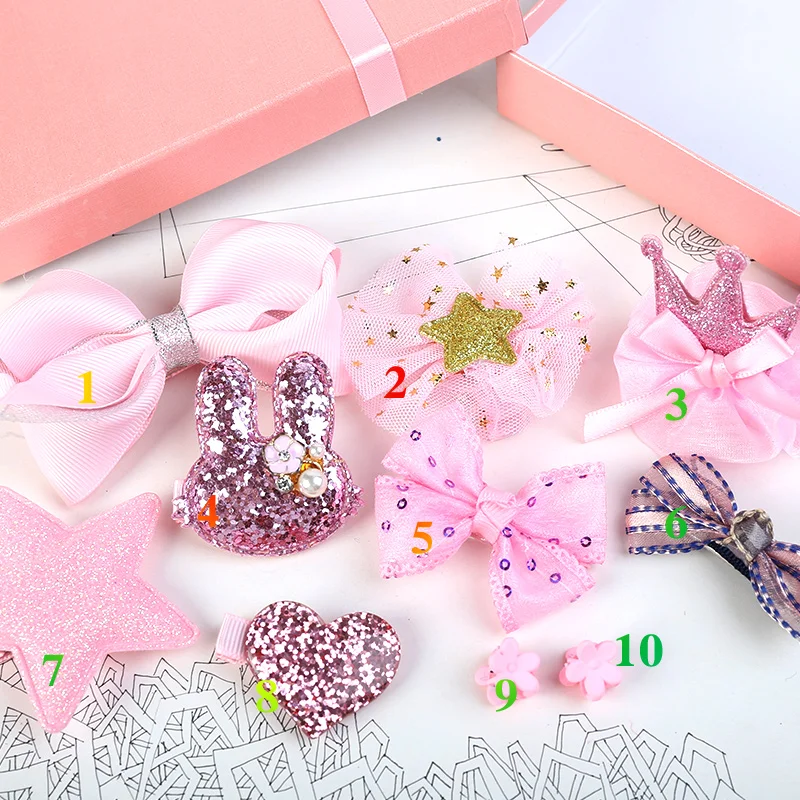 WTB Детские аксессуары для волос Подарочная коробка зажим Дети Ювелирные изделия