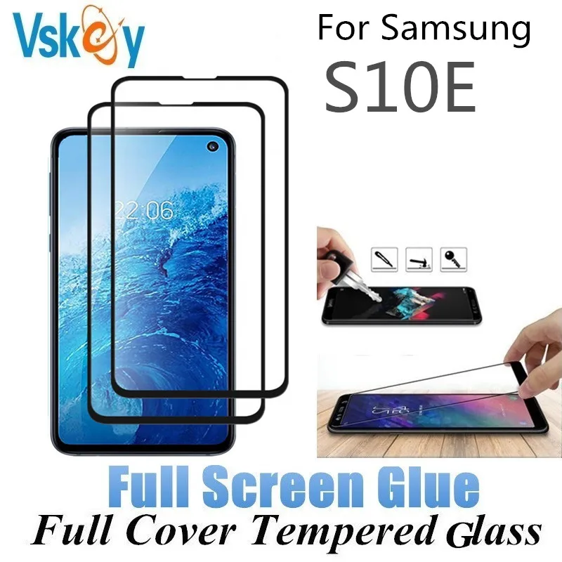 VSKEY 10 шт. закаленное стекло с полным покрытием для Samsung Galaxy S10E защитная