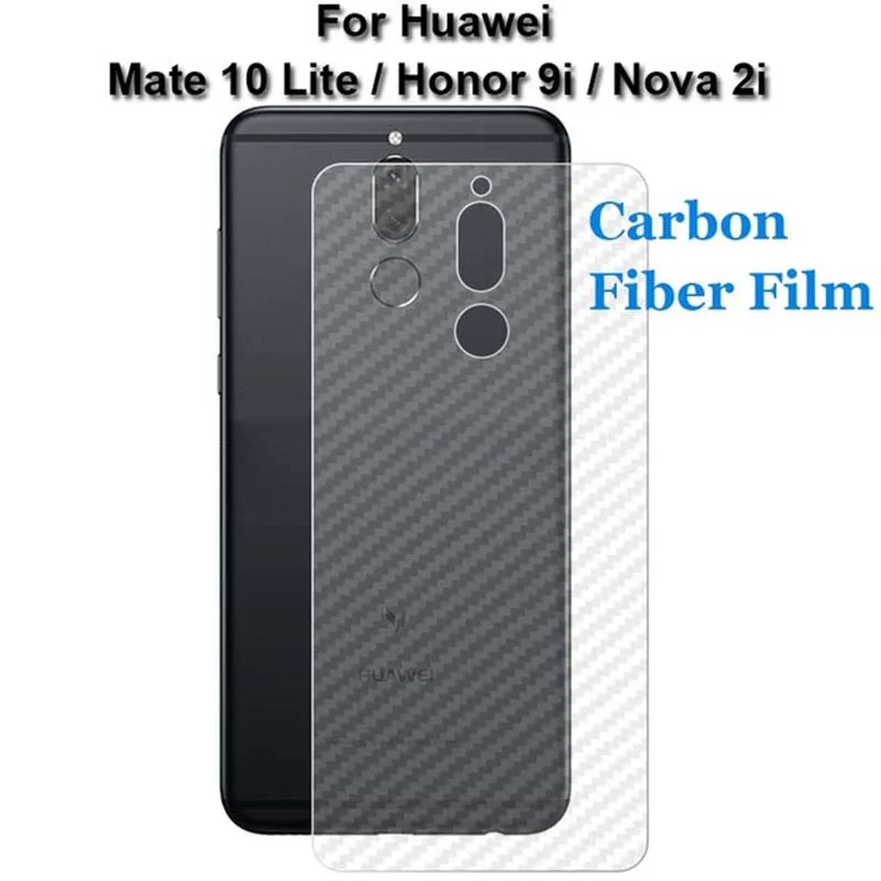5 упаковок защитная задняя пленка из прозрачного углеродного волокна 3D для Huawei Mate