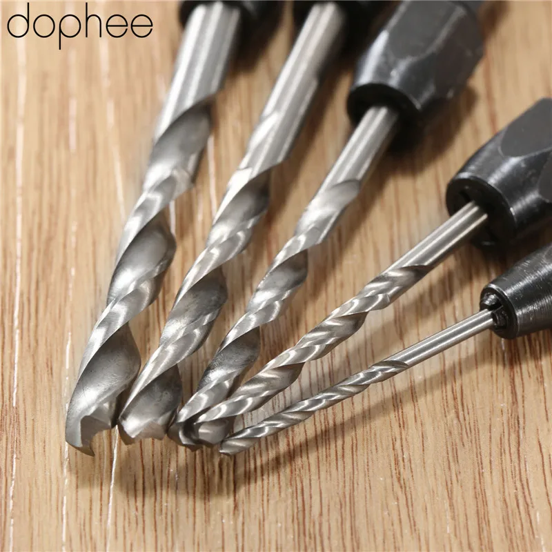 Dophee 5 шт. Набор сменных спиральных Сверл С шестигранным хвостовиком
