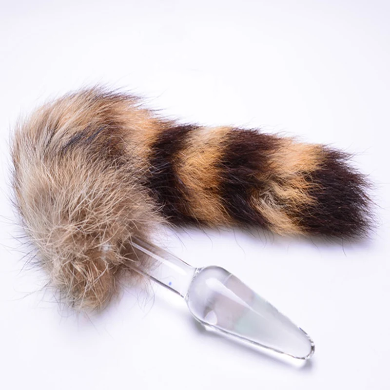Anal Silicone Butt Plug Black Fox Tail Smooth Fur Sex Toys For Women Adult Games Products 4 size for free shipping |