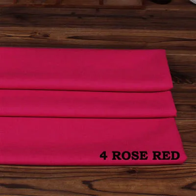4 rose red Хлопок/лен ткани фиолетовый розовый оранжевый зеленый серый хаки сплошной цвет для DIY Одежда Платье Брюки подушки ручной работы Текстиль - Цвет: 4 rose red