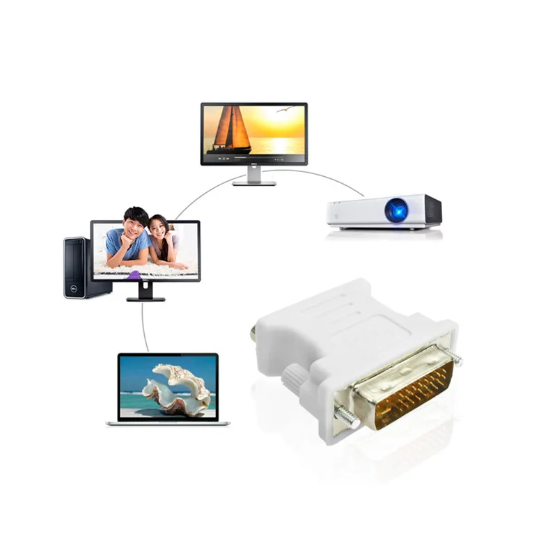Адаптер Felkin DVI VGA конвертер 24 + 5 Pin папа мама 1080P для монитора HDTV компьютера ПК