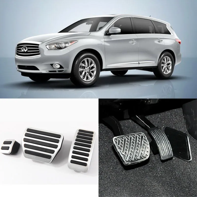 

A Set Aluminium Non Slip Foot Rest Fuel Gas Brake Pedal Cover For Nissan Morano/Teana Infiniti QX60/QX80