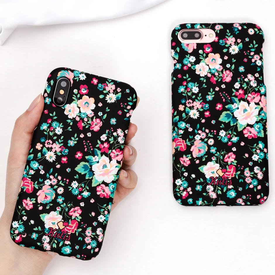 For iPhone 7 7plus 360 case Flower floral Front &amp back cover coque iphone X 8 8plus 6 6S plus legant |