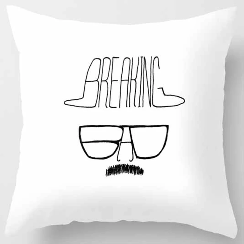 

Hot sale music glasses geometric funny creative picture women men Pillow case boys girls weeping pillow cover size 45*45cm